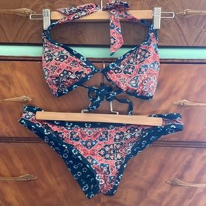 Lucky Brand Reversible Bikini Untagged Probably Small Tie Dye Floral Boho